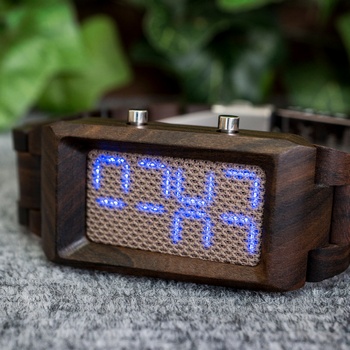 Часы Sequence Wood Mesh LED Watch